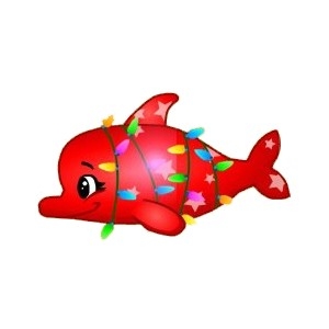 Red Festive Light Dolphin